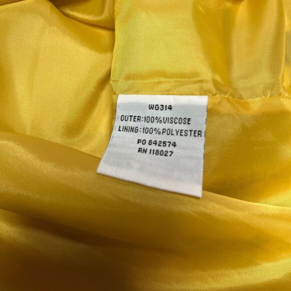 Boden Floral Pencil Skirt Size US 6 UK 10R Yellow Brown Pockets Lined Pleated - Picture 7 of 13